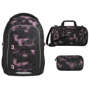 coocazoo PORTER Schulrucksack-Set 3tlg Pink Illusion V2