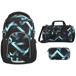 coocazoo BYTE Schulrucksack-Set 3tlg Laser Lights