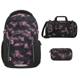 coocazoo BYTE Schulrucksack-Set 3tlg Pink Illusion