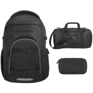 coocazoo BYTE Schulrucksack-Set 3tlg Black Coal