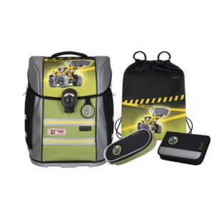 McNeill Ergo Primero McLight Schulranzen-Set 4tlg Bulldozer