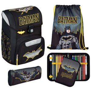 Scooli EasyStart Schulranzen-Set 5tlg Batman