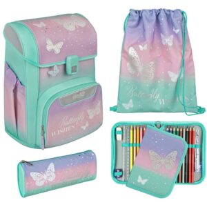 Scooli EasyStart Schulranzen-Set 5tlg Butterfly Wishes