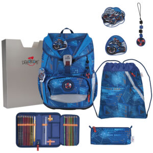 DerDieDas ErgoFlex Schulrucksack-Set 5tlg Turbo Speed
