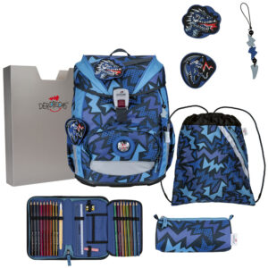 DerDieDas ErgoFlex Schulrucksack-Set 5tlg Dark Dragon
