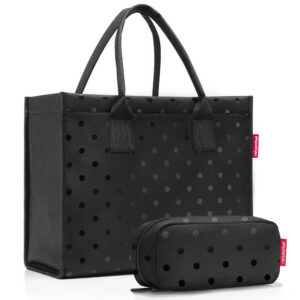 Reisenthel Daily Shopper Set mit Multicase Glossy Dots Black