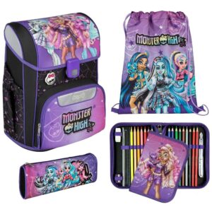 Scooli EasyStart Schulranzen-Set 5tlg Monster High