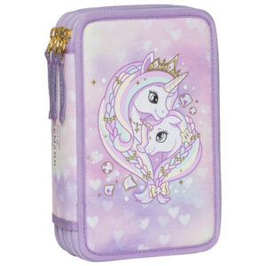 Beckmann 3-Fach Federmäppchen Unicorn Princess Pur