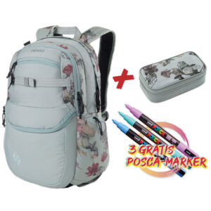 Nitro & Posca Future Hero Rucksack-Set 3tlg Dead Flower