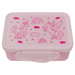 Ergobag Edelstahl Brotdosen-Set Einhorn