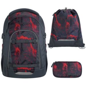 coocazoo MATE Schulrucksack-Set 3tlg mit TB Broken Black