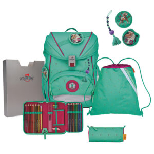 DerDieDas ErgoFlex Schulrucksack-Set 5tlg Peppermint Pony
