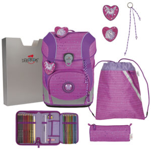 DerDieDas ErgoFlex Tiny Schulranzen-Set 5tlg Purple Unicorn