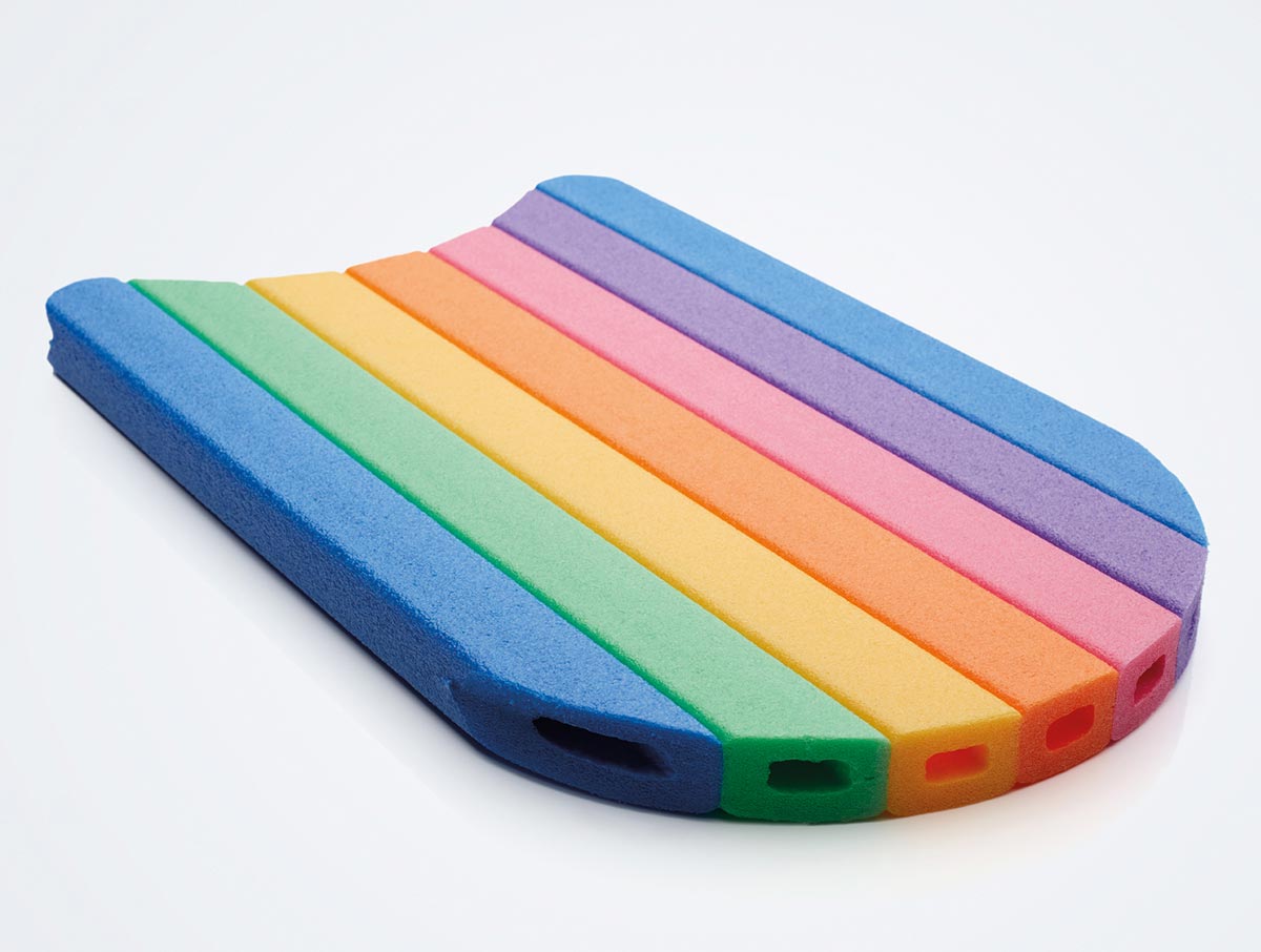 Schwimmbrett Schwimmhilfe Kickboard Regebogen Farbdesign | NMC Comfy Kick Board